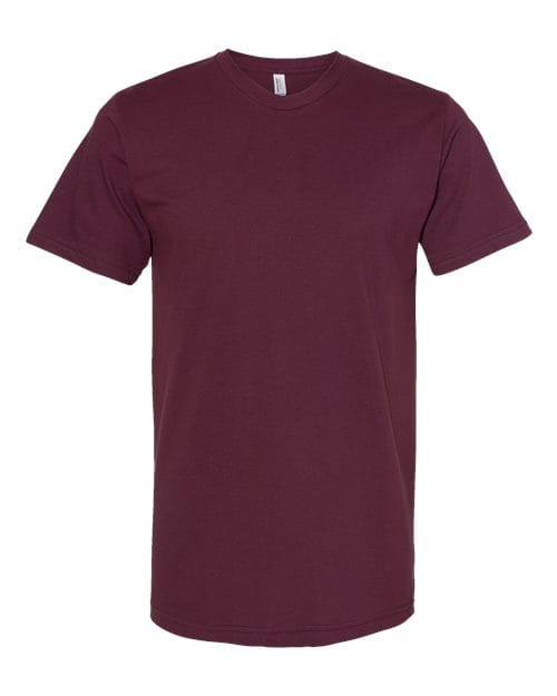 American Apparel 6364 S / Burgundy 2001: Unisex Fine Jersey Tee