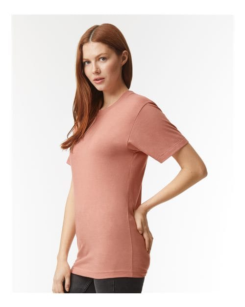 TR401 Unisex Triblend Track Tee in Tri-Coral