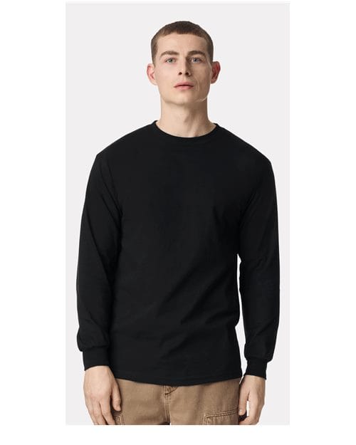 1304 Unisex Heavyweight Cotton Long Sleeve Tee in 