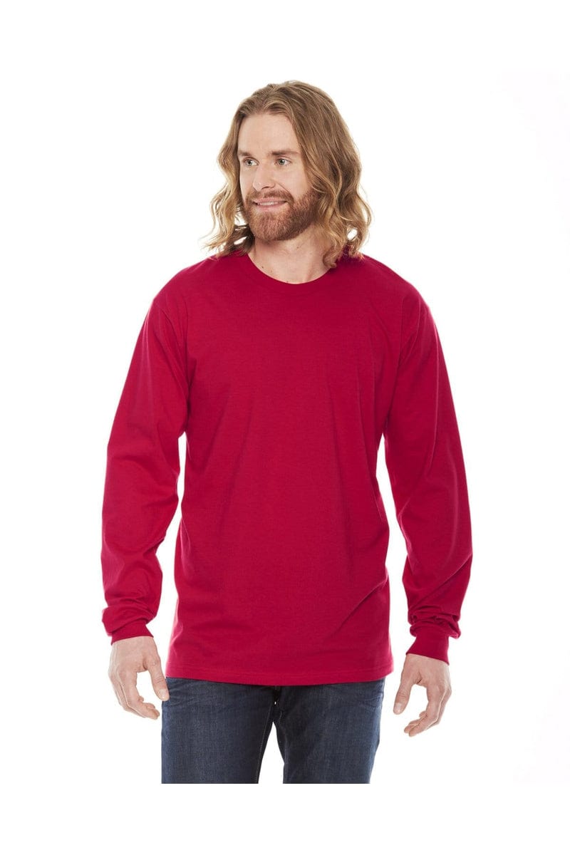 American Apparel T-Shirts S / Red American Apparel 2007W: Unisex Fine Jersey Long-Sleeve T-Shirt