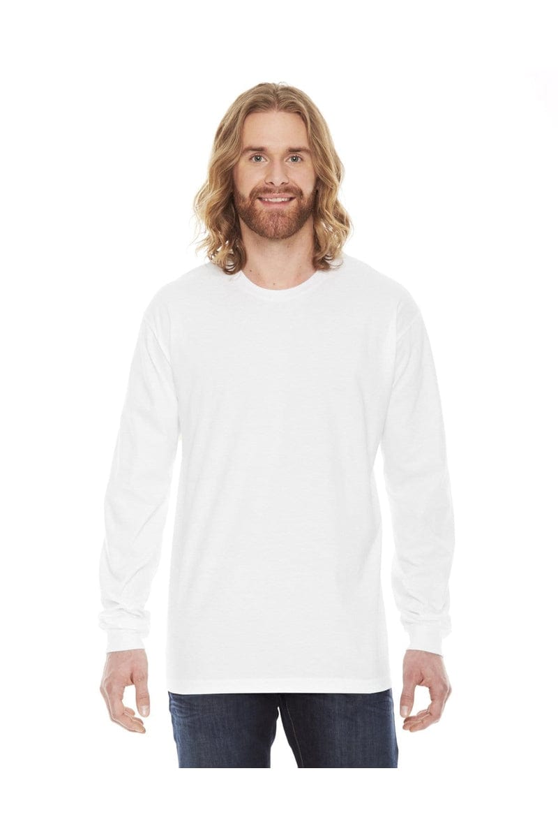 American Apparel T-Shirts S / White American Apparel 2007W: Unisex Fine Jersey Long-Sleeve T-Shirt