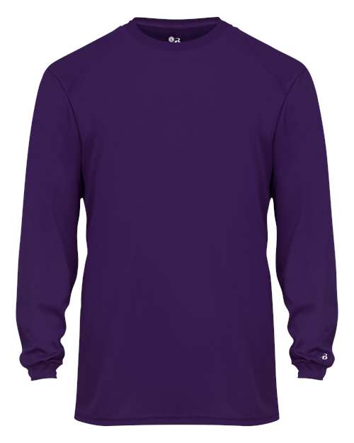 Badger 3983 XS / Purple 2104-Youth B-Core Long Sleeve T-Shirt