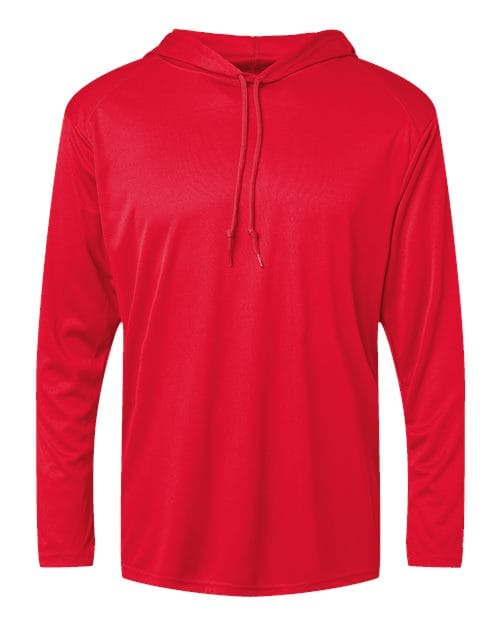 Badger 4125 S / Red 4105-Unisex B-Core Hooded Long Sleeve T-Shirt