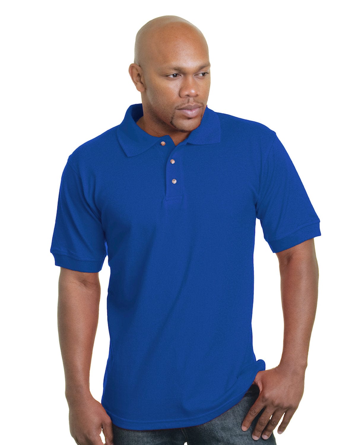 Bayside Polos/Knits Bayside BA1000: Adult 6.1 oz., Cotton Pique Polo