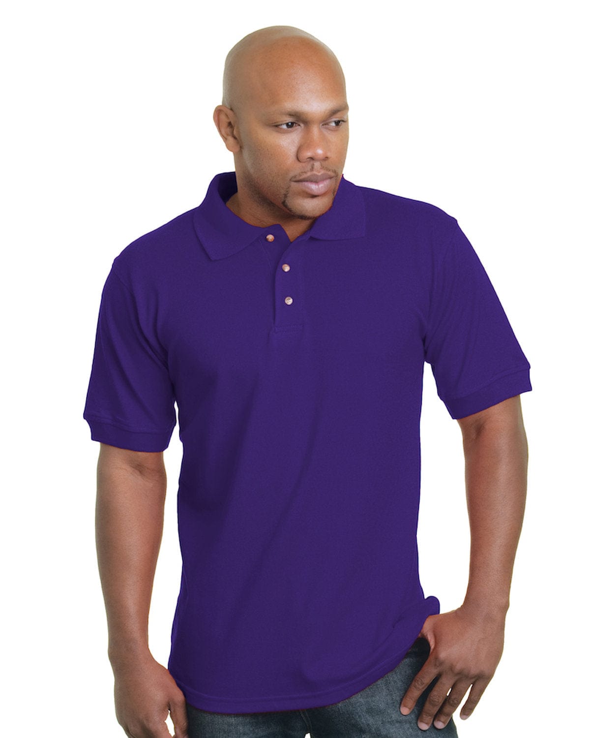 Bayside Polos/Knits Bayside BA1000: Adult 6.1 oz., Cotton Pique Polo