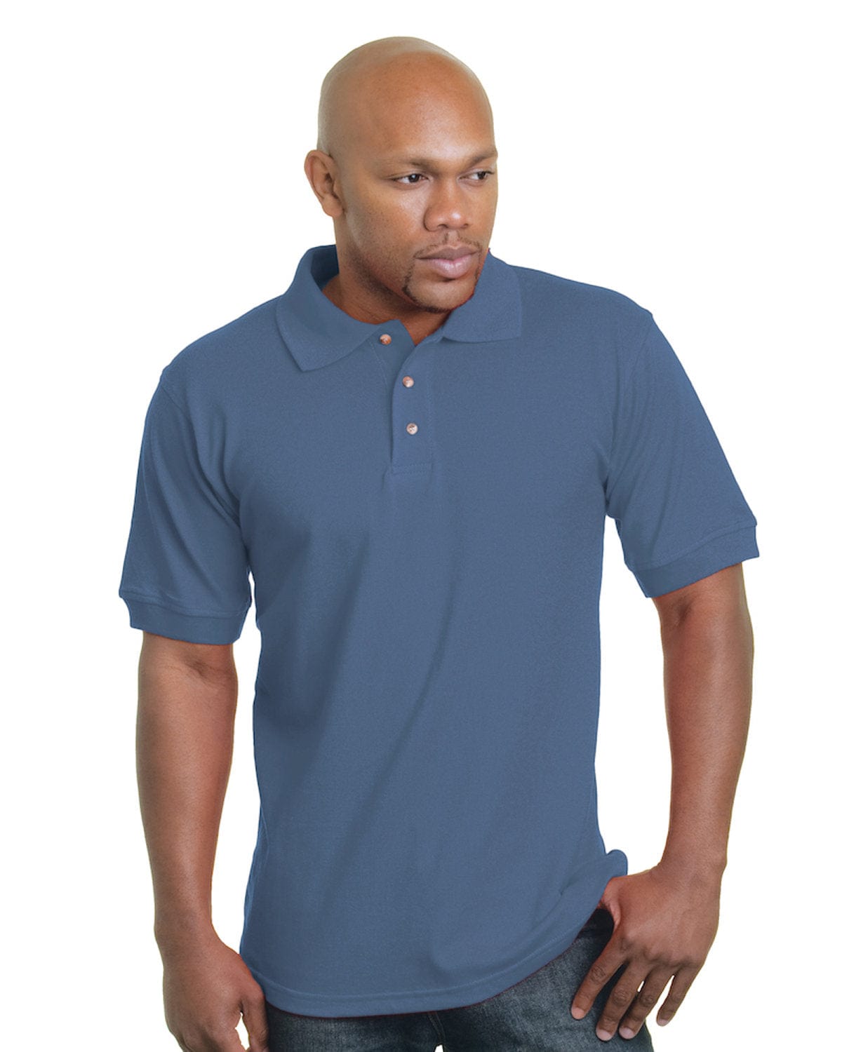 Bayside Polos/Knits Bayside BA1000: Adult 6.1 oz., Cotton Pique Polo