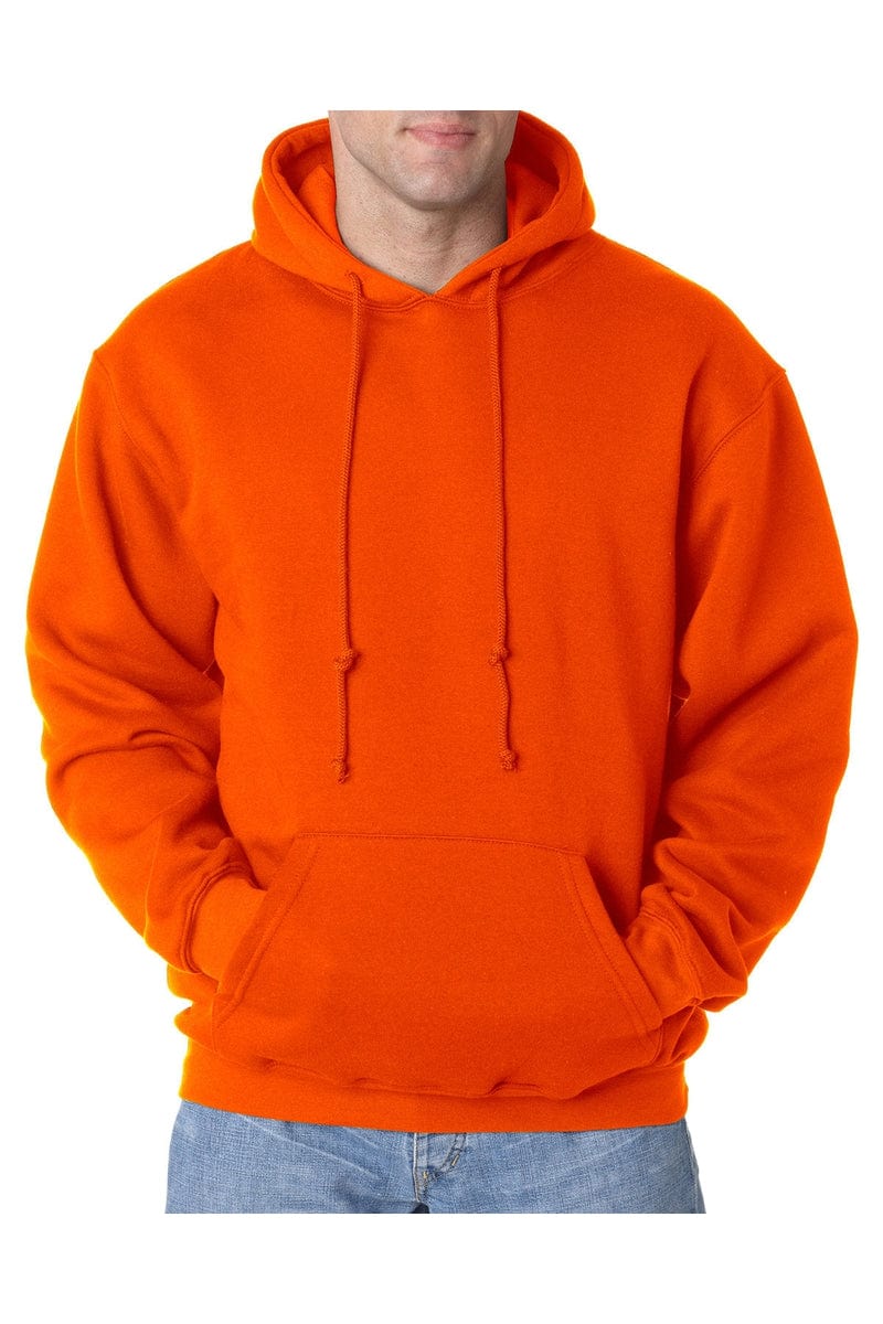 Bayside Sweatshirts/Fleece 3XL / Bright Orange Bayside BA960: Adult 9.5 oz., 80/20 Pullover Hooded Sweatshirt, Basic Colors