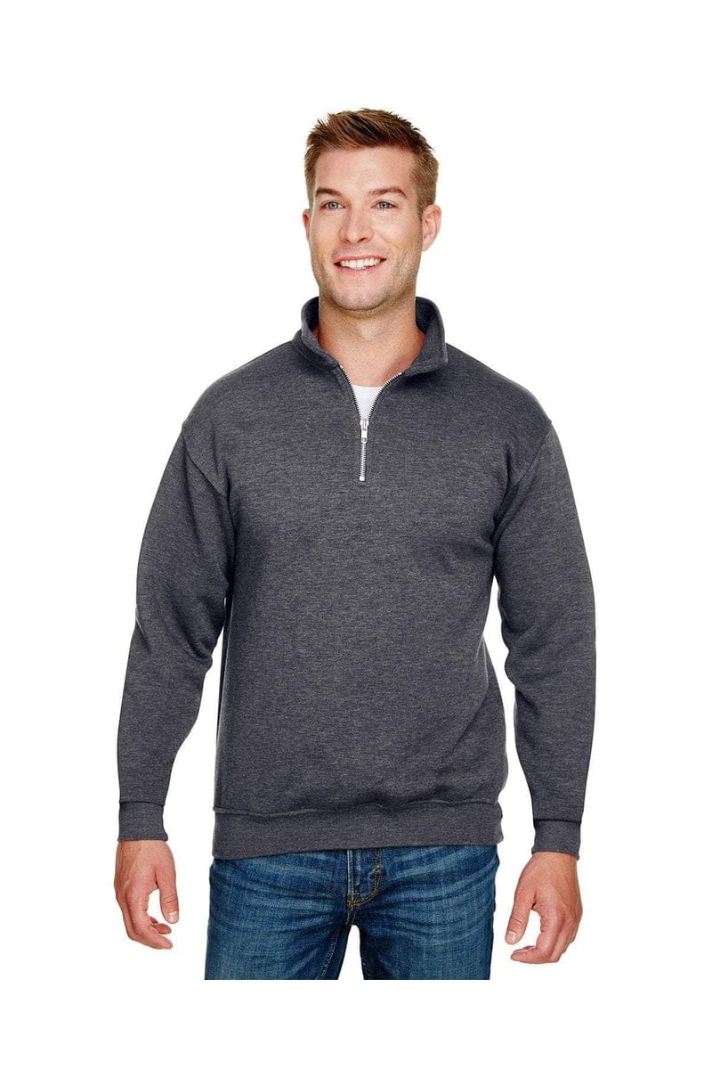 Bayside Sweatshirts/Fleece Bayside BA920: Unisex 9.5 oz., 80/20 Quarter-Zip Pullover Hooded Sweatshirt
