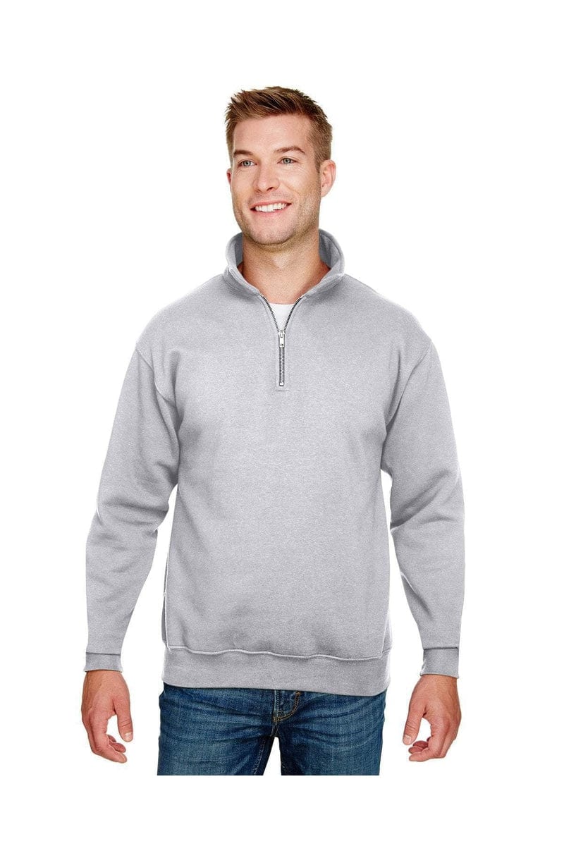 Bayside Sweatshirts/Fleece Bayside BA920: Unisex 9.5 oz., 80/20 Quarter-Zip Pullover Hooded Sweatshirt