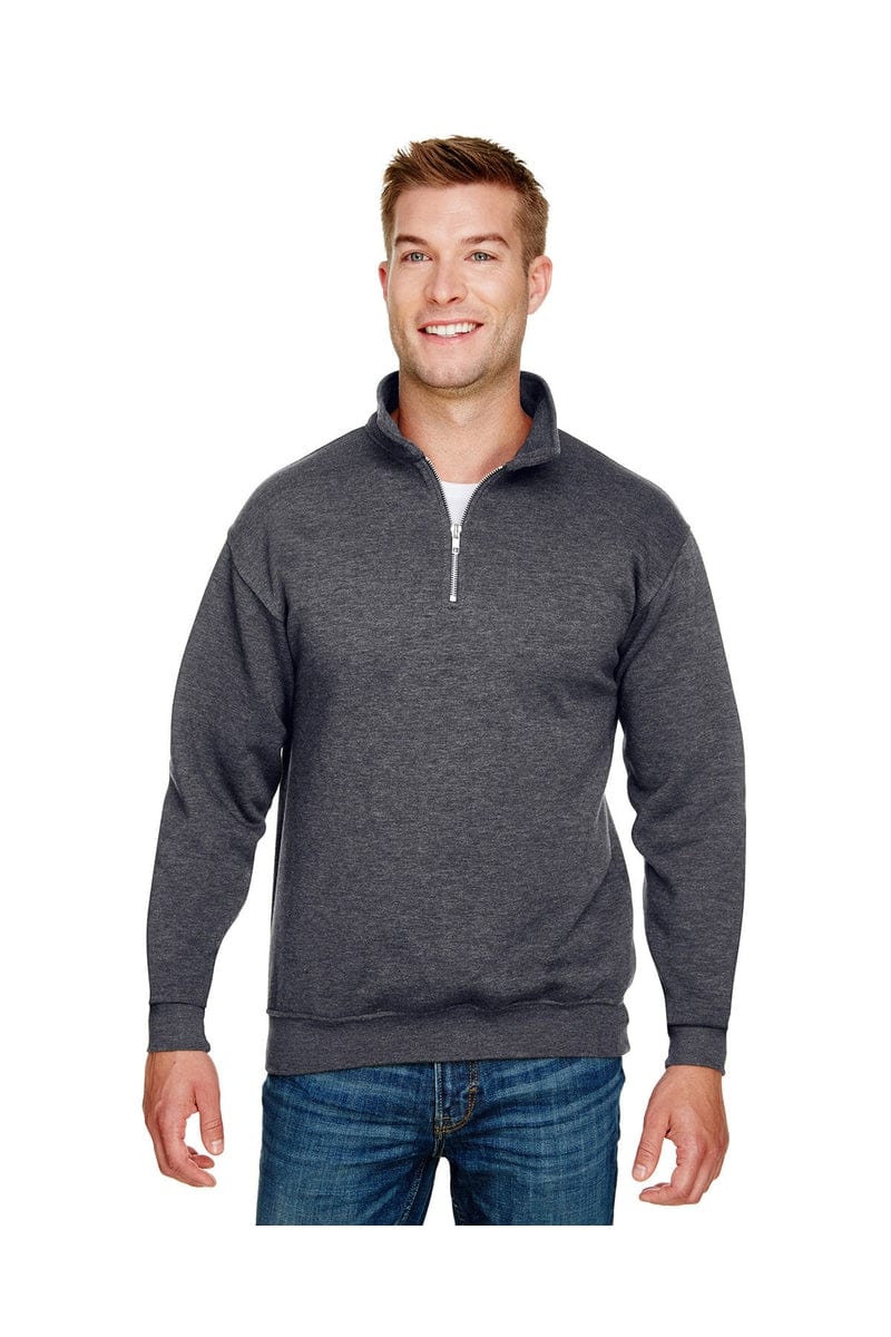 Bayside Sweatshirts/Fleece Bayside BA920: Unisex 9.5 oz., 80/20 Quarter-Zip Pullover Hooded Sweatshirt