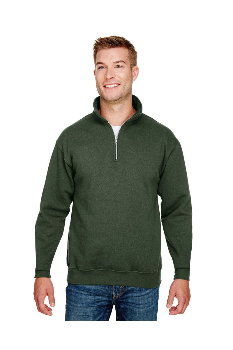 Bayside Sweatshirts/Fleece Bayside BA920: Unisex 9.5 oz., 80/20 Quarter-Zip Pullover Hooded Sweatshirt