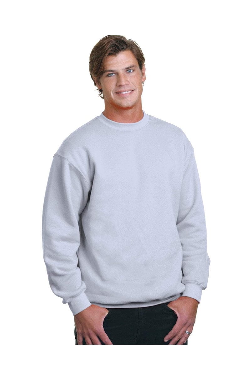 Bayside Sweatshirts/Fleece S / Ash Bayside BA1102: Adult 9.5 oz., 80/20 Heavyweight Crewneck Sweatshirt
