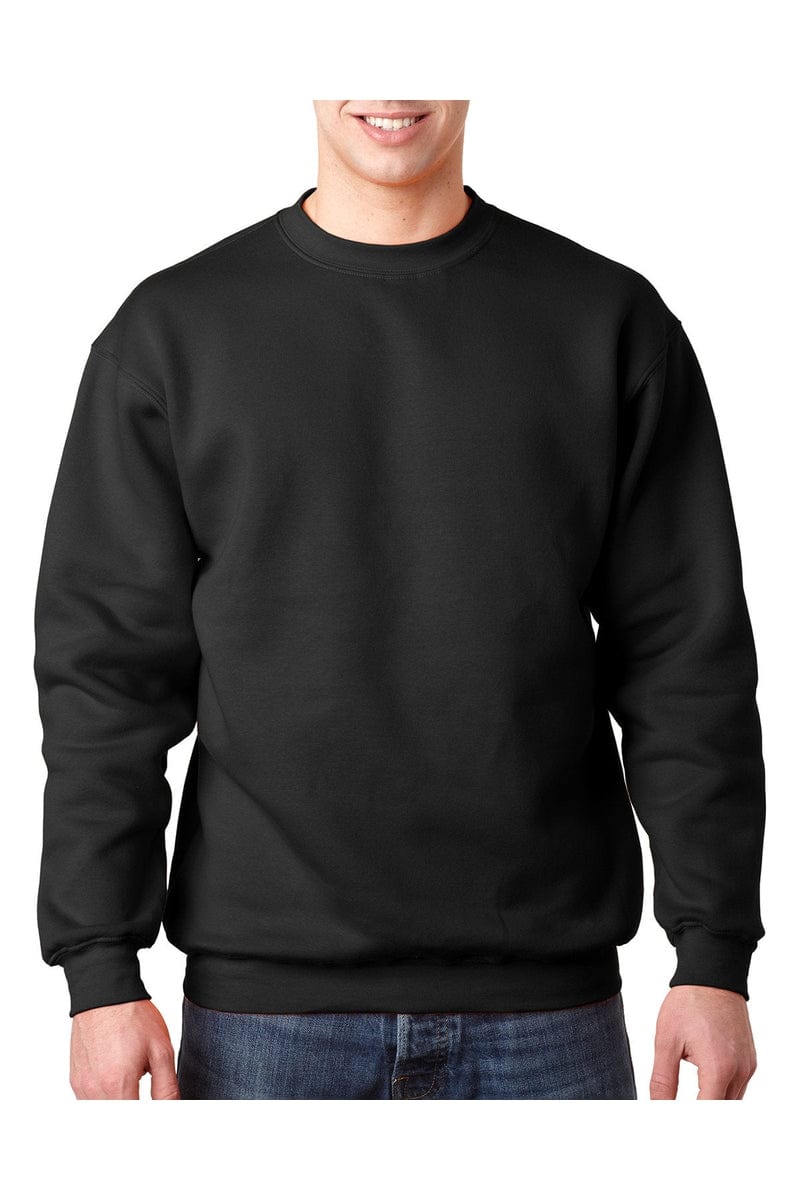 Bayside Sweatshirts/Fleece S / Black Bayside BA1102: Adult 9.5 oz., 80/20 Heavyweight Crewneck Sweatshirt