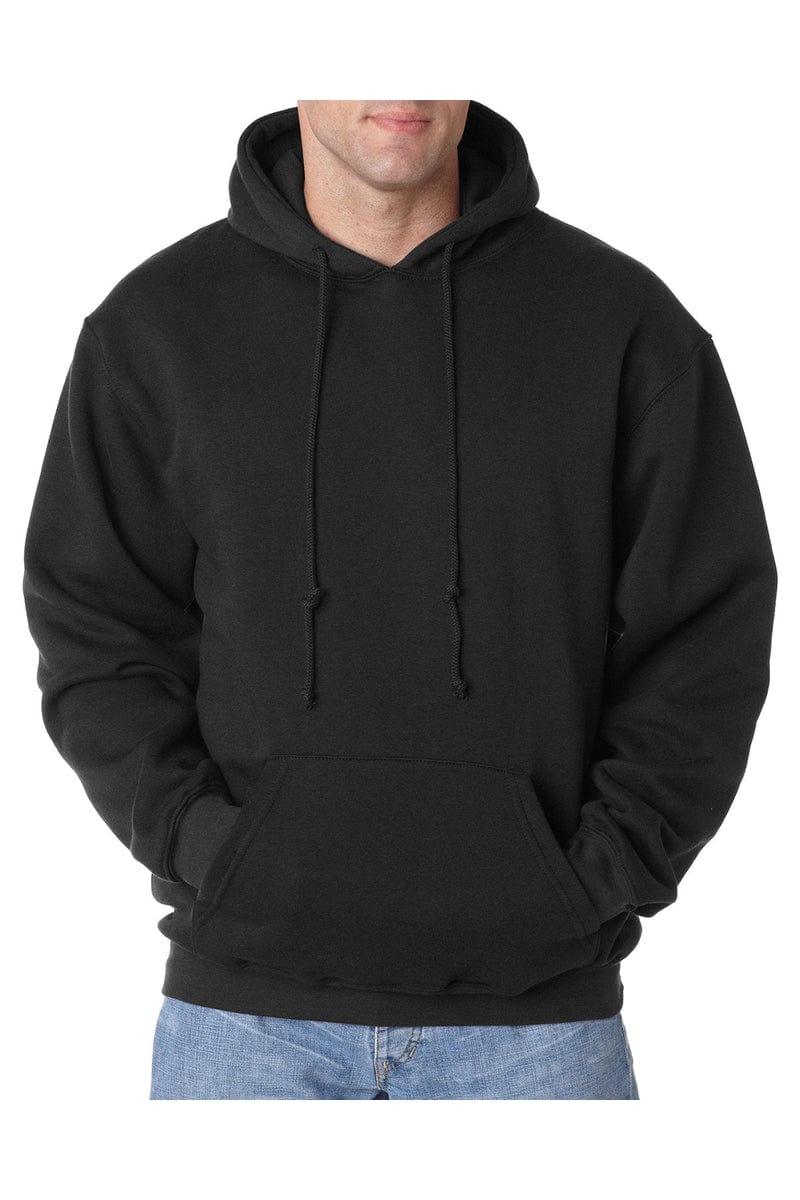 Bayside Sweatshirts/Fleece S / Black Bayside BA960: Adult 9.5 oz., 80/20 Pullover Hooded Sweatshirt