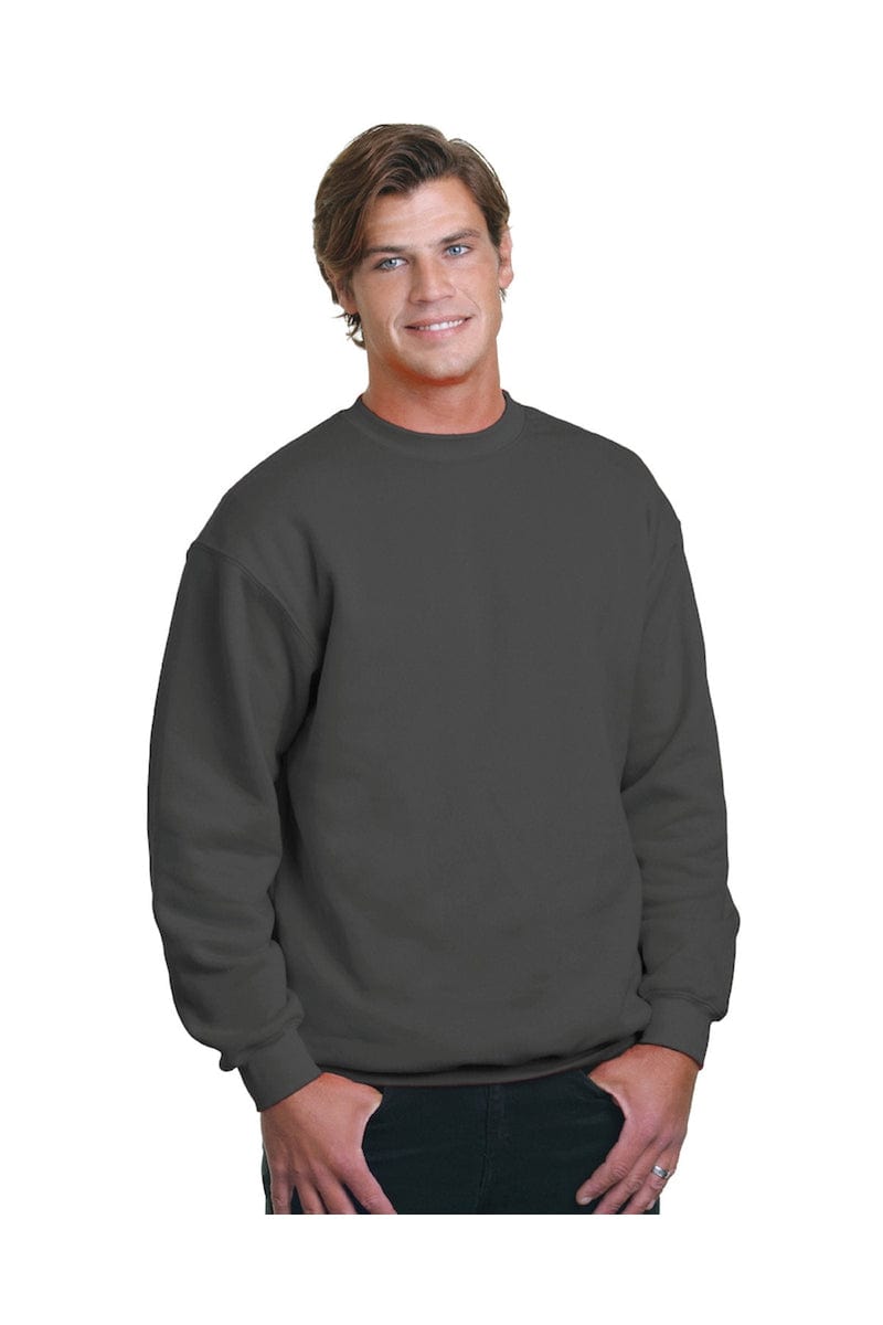 Bayside Sweatshirts/Fleece S / Charcoal Bayside BA1102: Adult 9.5 oz., 80/20 Heavyweight Crewneck Sweatshirt