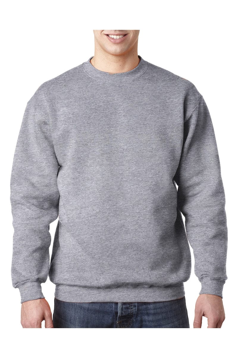 Bayside Sweatshirts/Fleece S / Dark Ash Bayside BA1102: Adult 9.5 oz., 80/20 Heavyweight Crewneck Sweatshirt