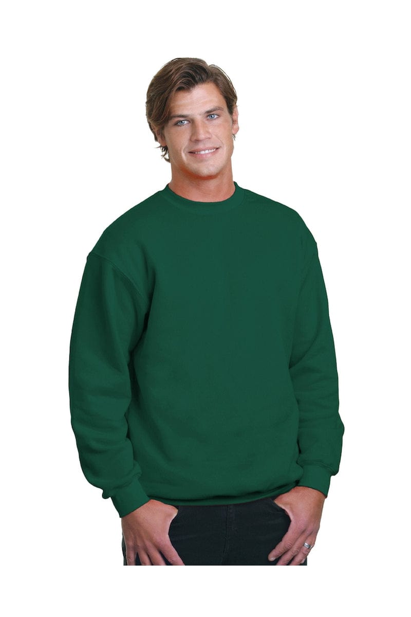 Bayside Sweatshirts/Fleece S / Hunter Green Bayside BA1102: Adult 9.5 oz., 80/20 Heavyweight Crewneck Sweatshirt