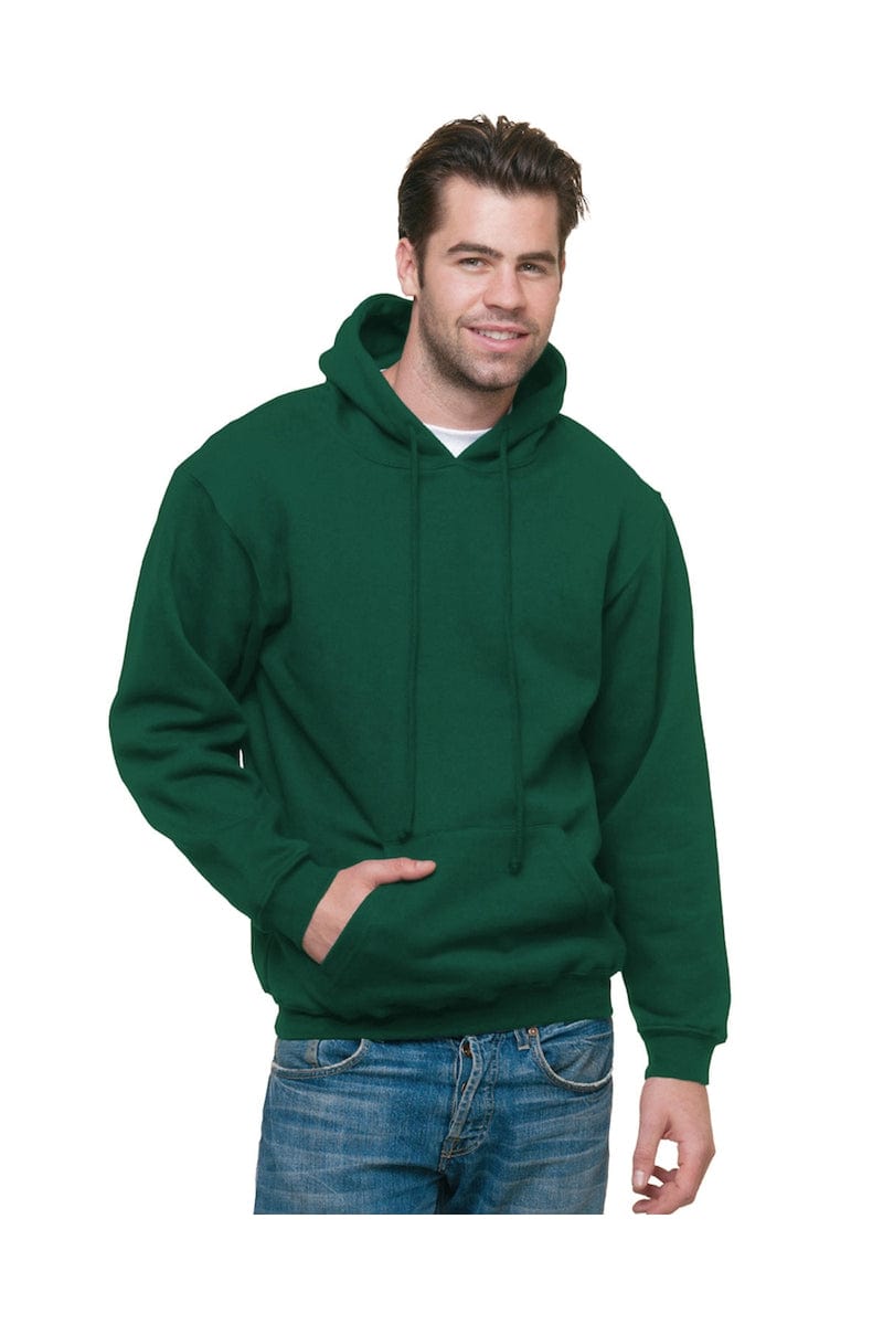 Bayside Sweatshirts/Fleece S / Hunter Green Bayside BA960: Adult 9.5 oz., 80/20 Pullover Hooded Sweatshirt