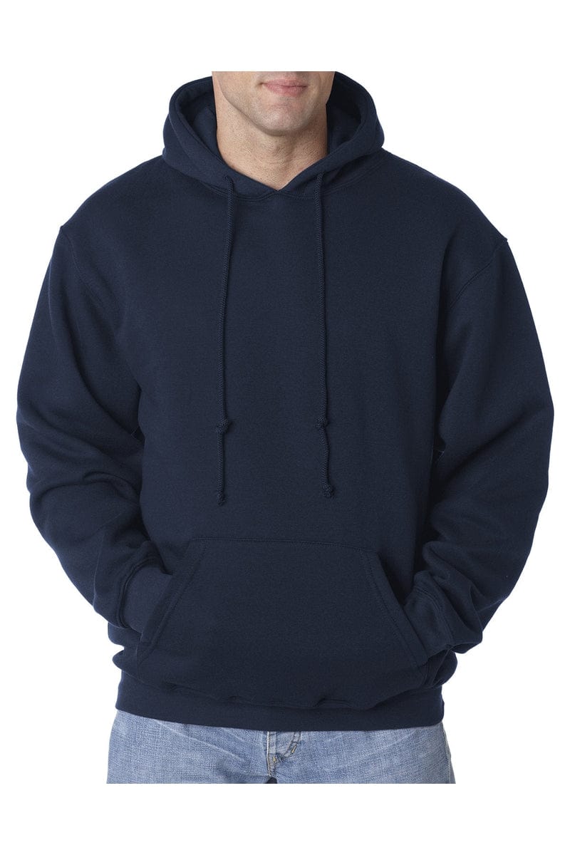 Bayside Sweatshirts/Fleece S / Navy Bayside BA960: Adult 9.5 oz., 80/20 Pullover Hooded Sweatshirt