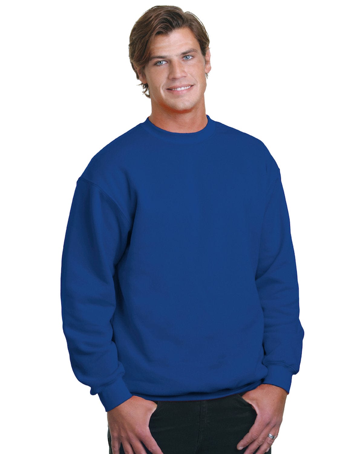 Bayside Sweatshirts/Fleece S / Royal Bayside BA1102: Adult 9.5 oz., 80/20 Heavyweight Crewneck Sweatshirt