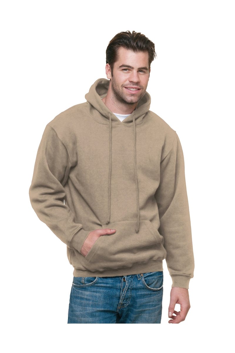 Bayside Sweatshirts/Fleece S / Sand Bayside BA960: Adult 9.5 oz., 80/20 Pullover Hooded Sweatshirt