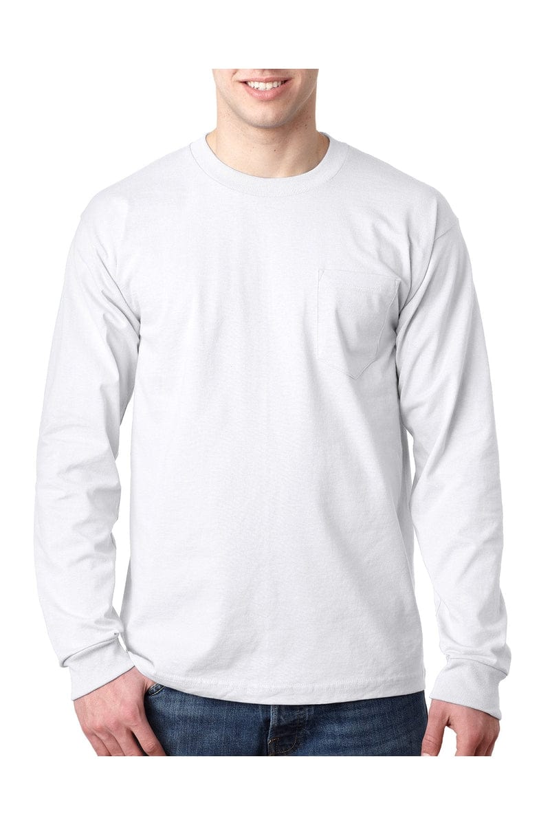 Bayside T-Shirts Bayside BA8100: Adult 6.1 oz., 100% Cotton Long Sleeve Pocket T-Shirt