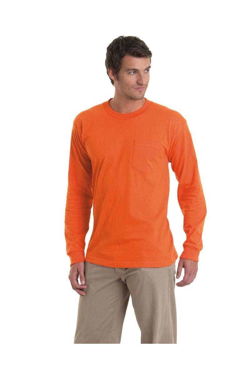 Bayside T-Shirts Bayside BA8100: Adult 6.1 oz., 100% Cotton Long Sleeve Pocket T-Shirt, Basic Colors