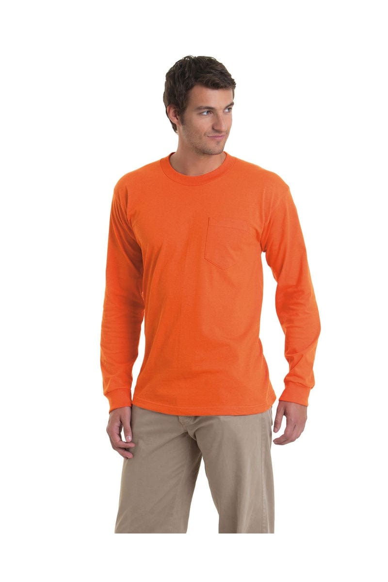 Bayside T-Shirts Bayside BA8100: Adult 6.1 oz., 100% Cotton Long Sleeve Pocket T-Shirt, Basic Colors