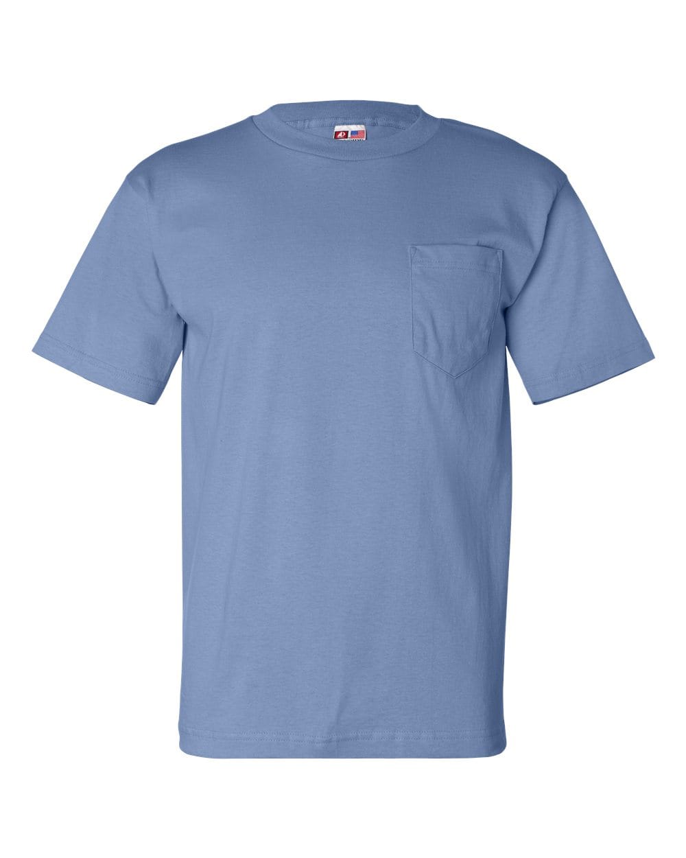 Bayside T-Shirts - Premium S / Carolina Blue Bayside 7100 Unisex USA-Made Pocket T-Shirt