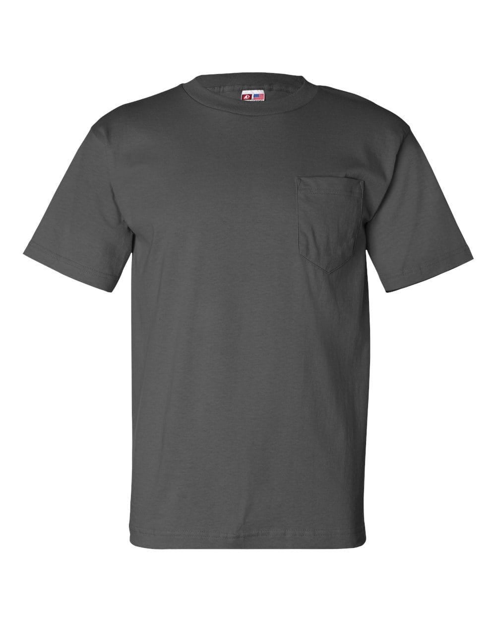 Bayside T-Shirts - Premium S / Charcoal Bayside 7100 Unisex USA-Made Pocket T-Shirt