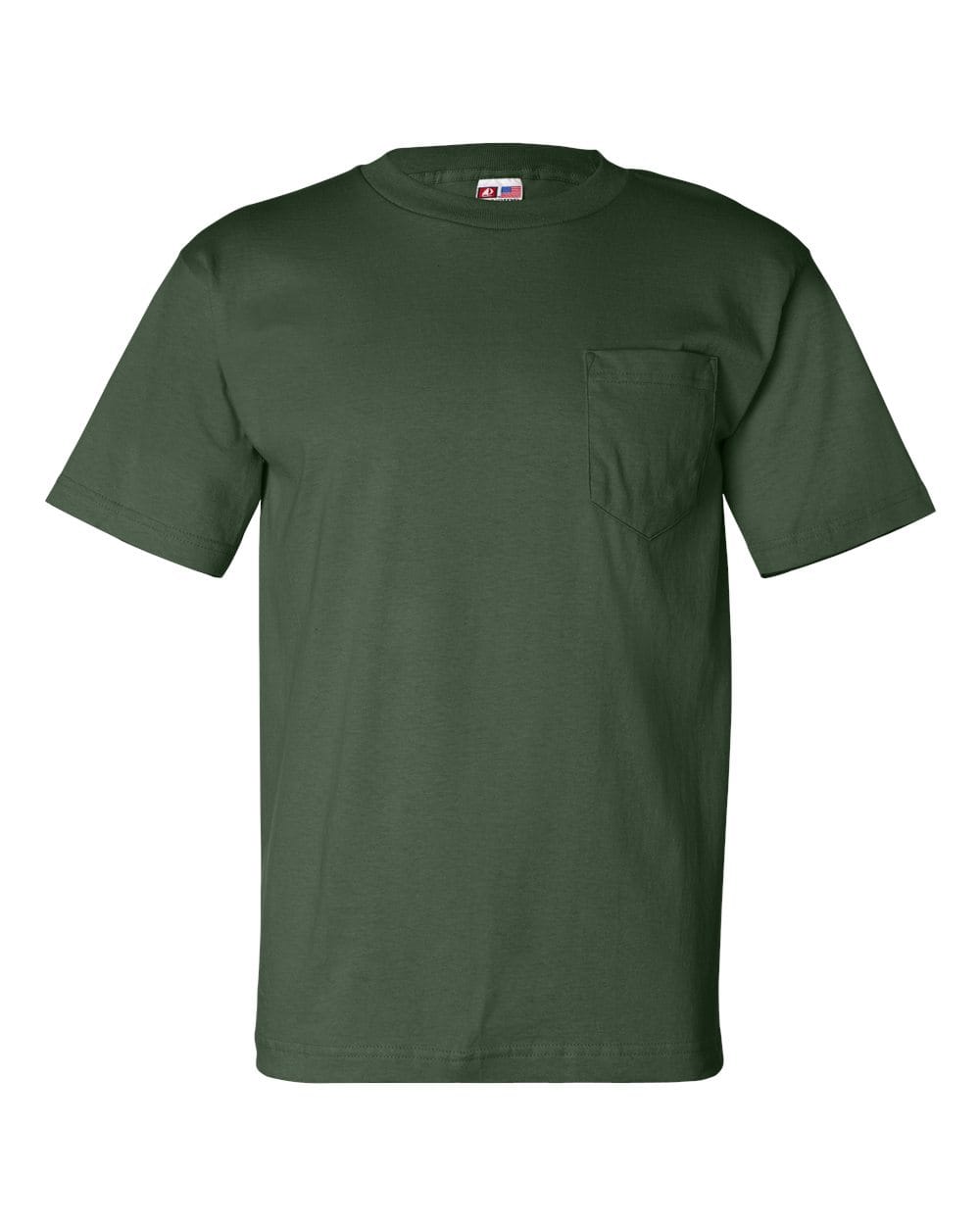 Bayside T-Shirts - Premium S / Forest Green Bayside 7100 Unisex USA-Made Pocket T-Shirt
