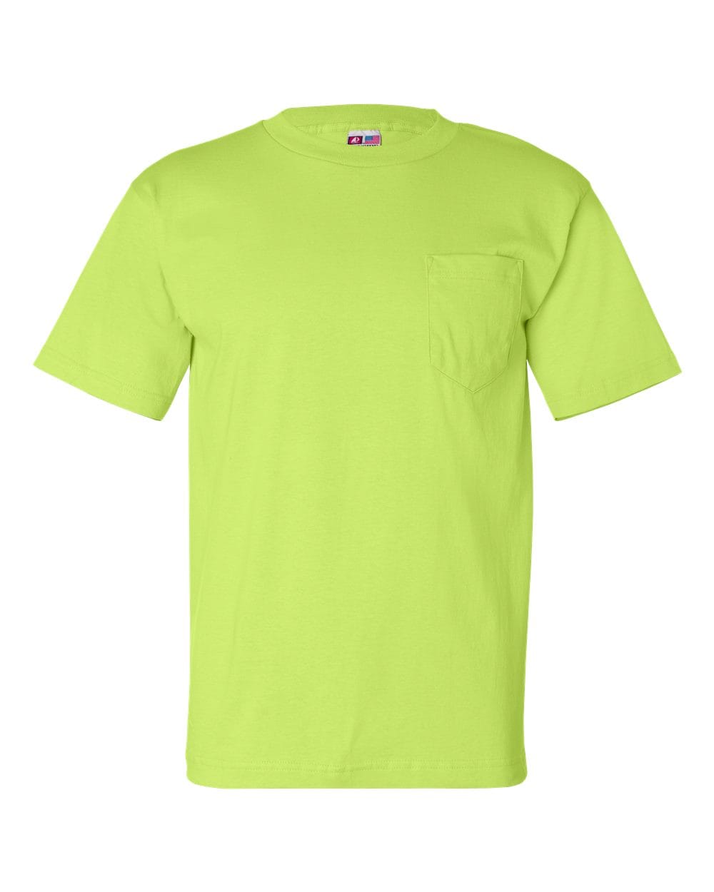 Bayside T-Shirts - Premium S / Lime Green Bayside 7100 Unisex USA-Made Pocket T-Shirt