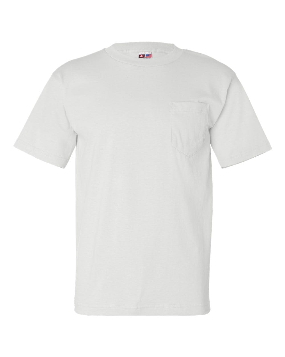 Bayside T-Shirts - Premium S / White Bayside 7100 Unisex USA-Made Pocket T-Shirt