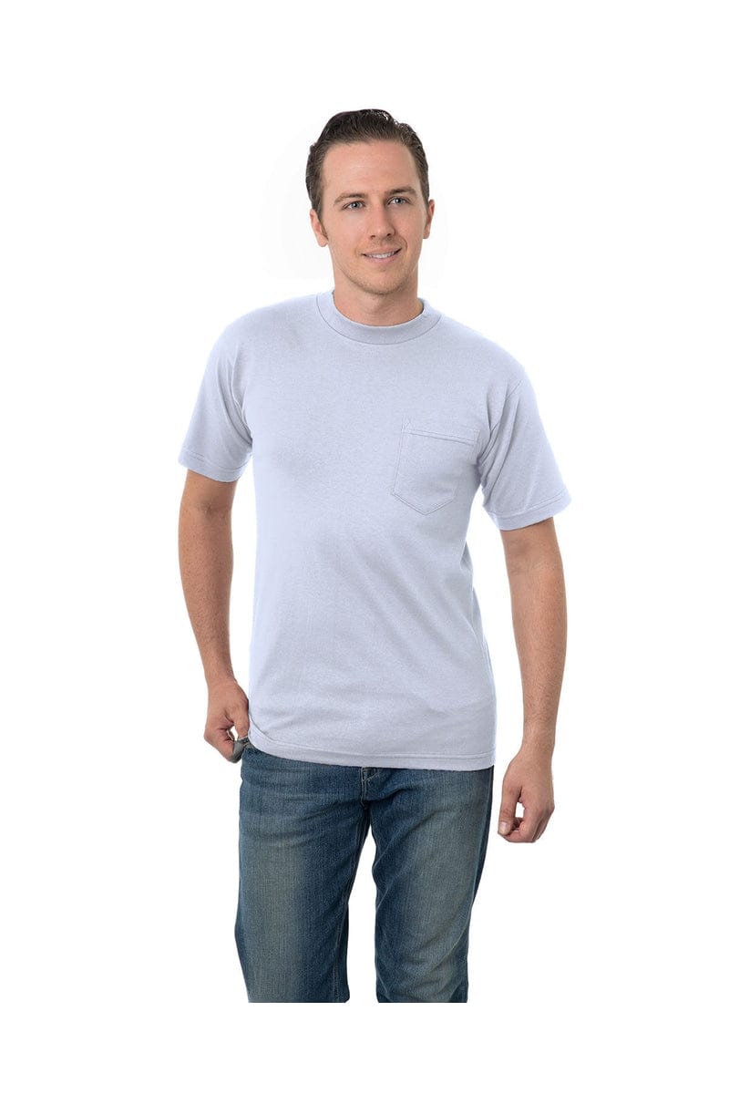 Bayside T-Shirts S / Ash Bayside BA3015: Adult 6.1 oz., Cotton Pocket T-Shirt
