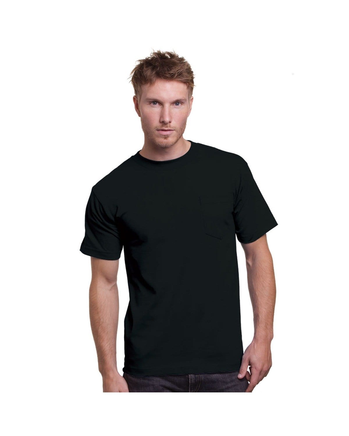 Bayside T-Shirts S / Black Bayside BA3015: Adult 6.1 oz., Cotton Pocket T-Shirt