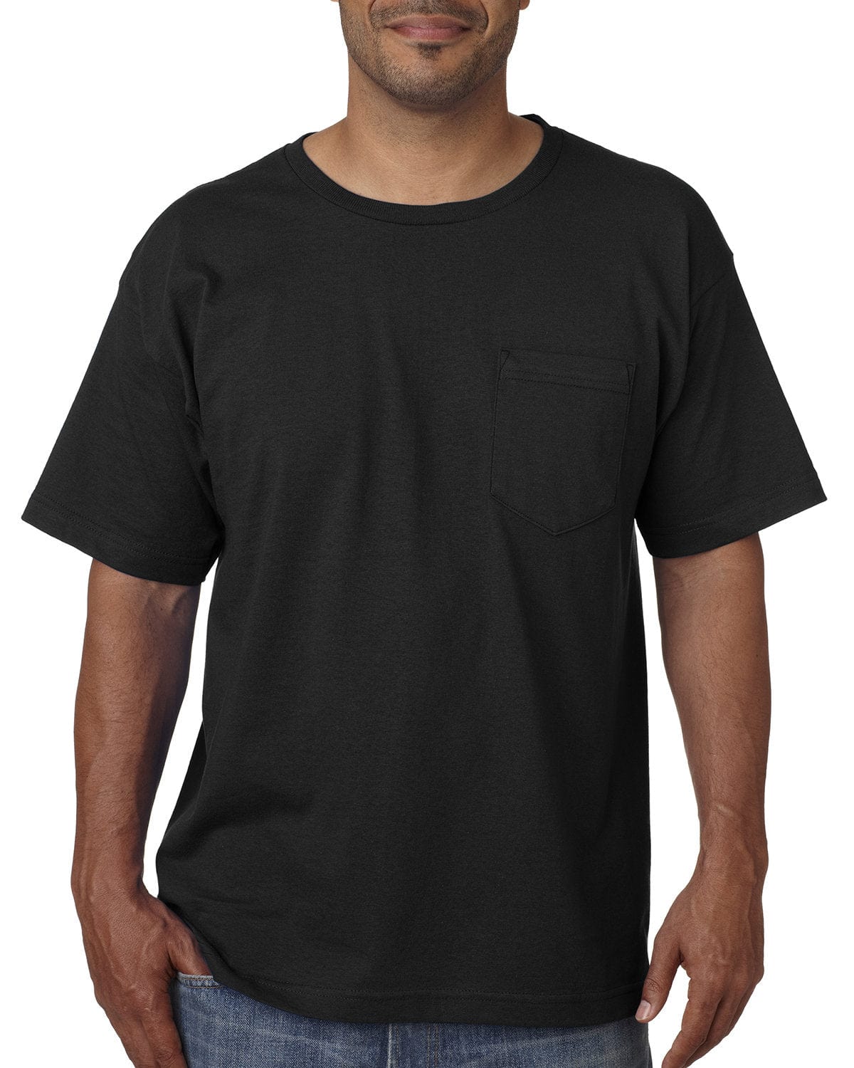 Bayside T-Shirts S / Black Bayside BA5070: Adult Short-Sleeve T-Shirt with Pocket