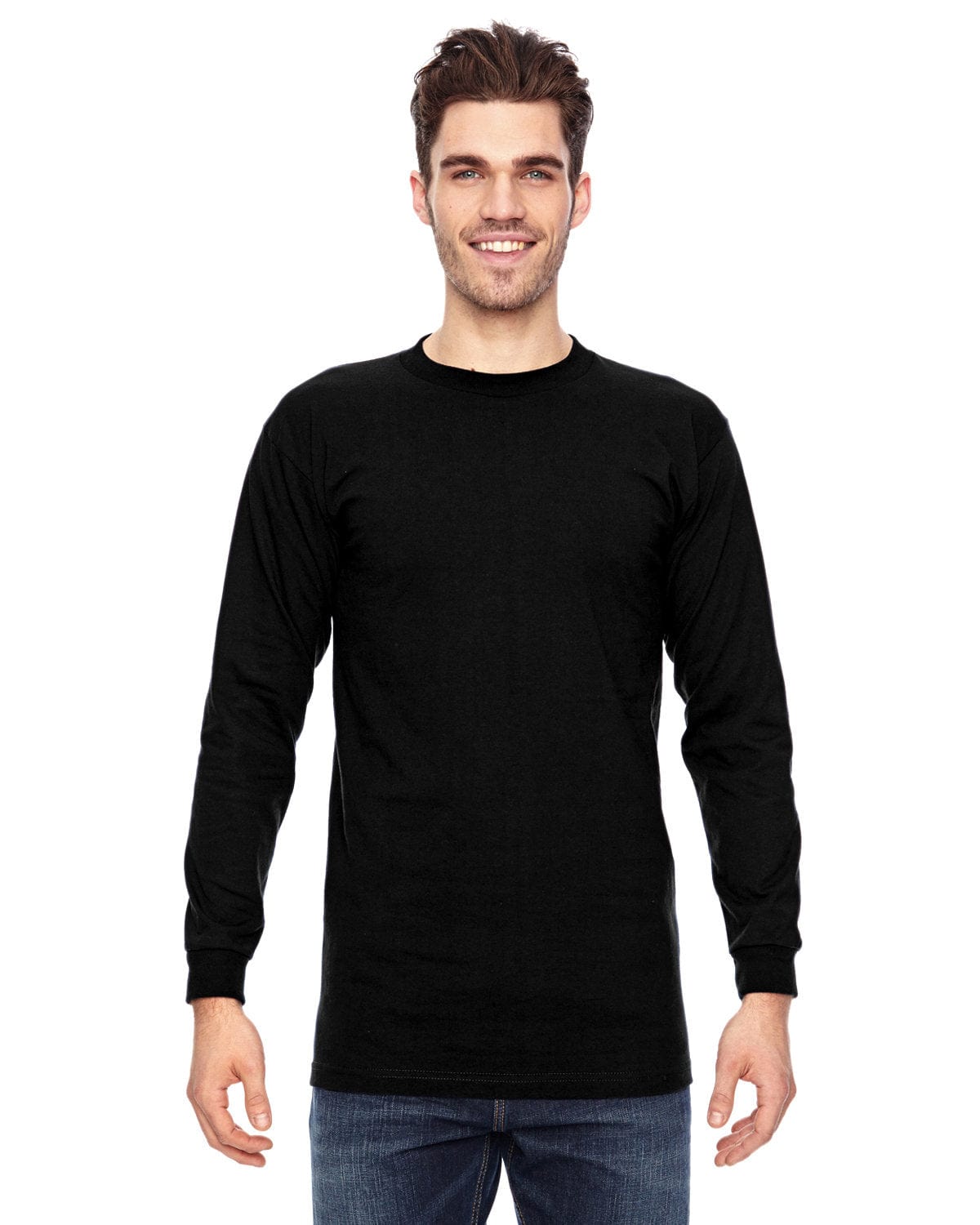 Bayside T-Shirts S / Black Bayside BA6100: Adult 6.1 oz., 100% Cotton Long Sleeve T-Shirt
