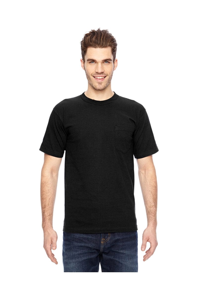 Bayside T-Shirts S / Black Bayside BA7100: Adult 6.1 oz., 100% Cotton Pocket T-Shirt