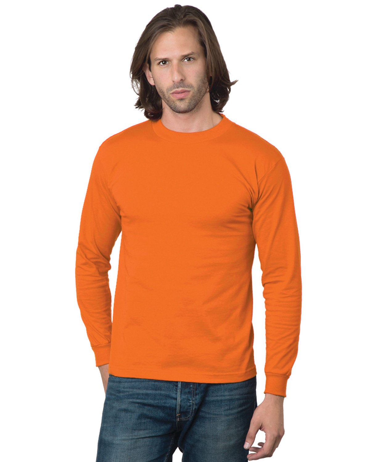 Bayside T-Shirts S / Bright Orange Bayside BA2955: Unisex Union-Made Long-Sleeve T-Shirt