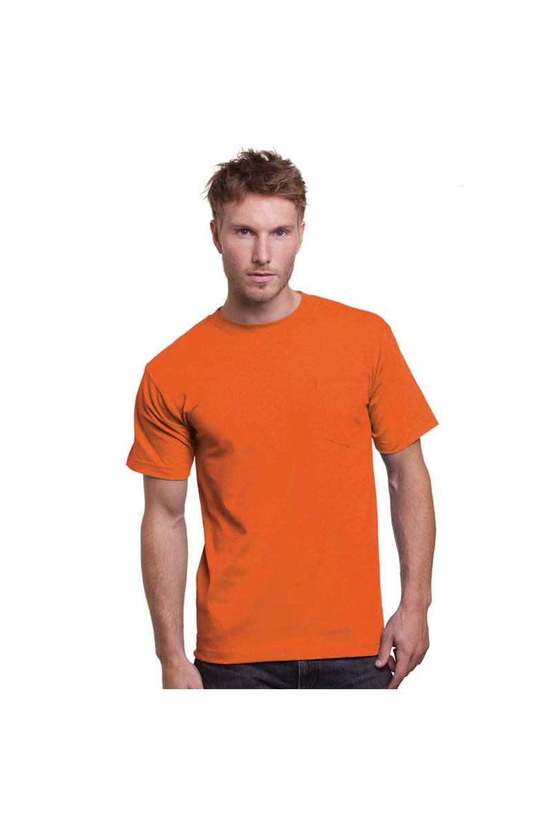 Bayside T-Shirts S / Bright Orange Bayside BA3015: Adult 6.1 oz., Cotton Pocket T-Shirt