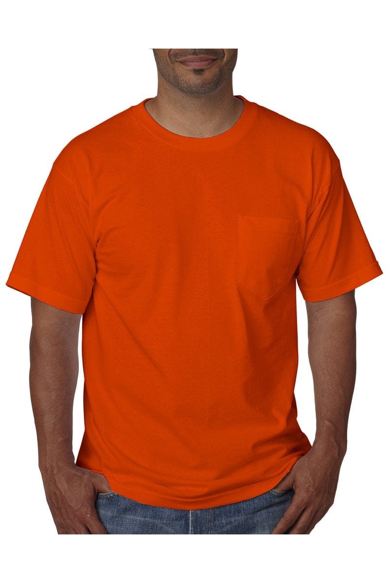 Bayside T-Shirts S / Bright Orange Bayside BA5070: Adult Short-Sleeve T-Shirt with Pocket
