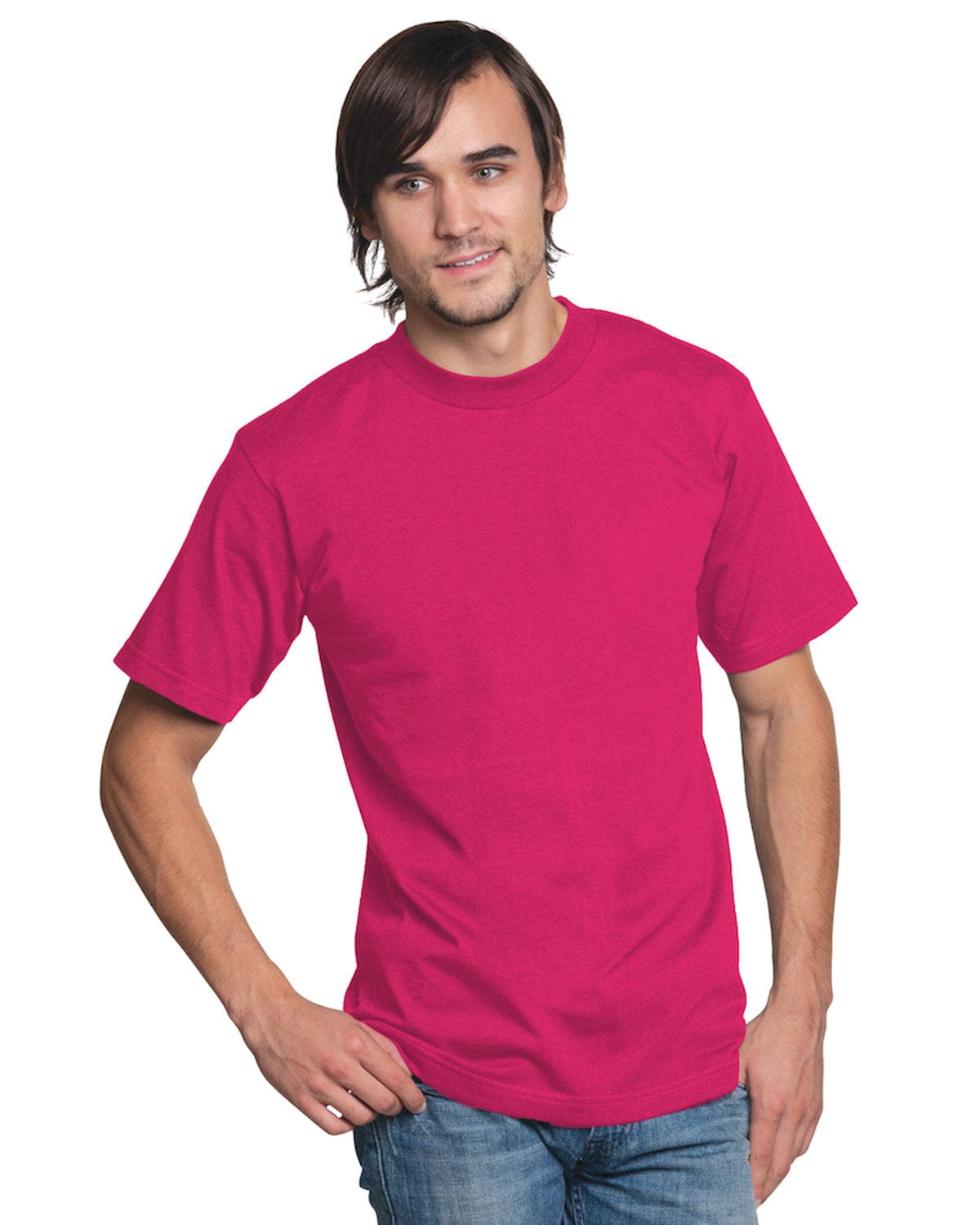 Bayside T-Shirts S / Bright Pink Bayside BA2905: Adult 6.1 oz. 100% Cotton T-Shirt