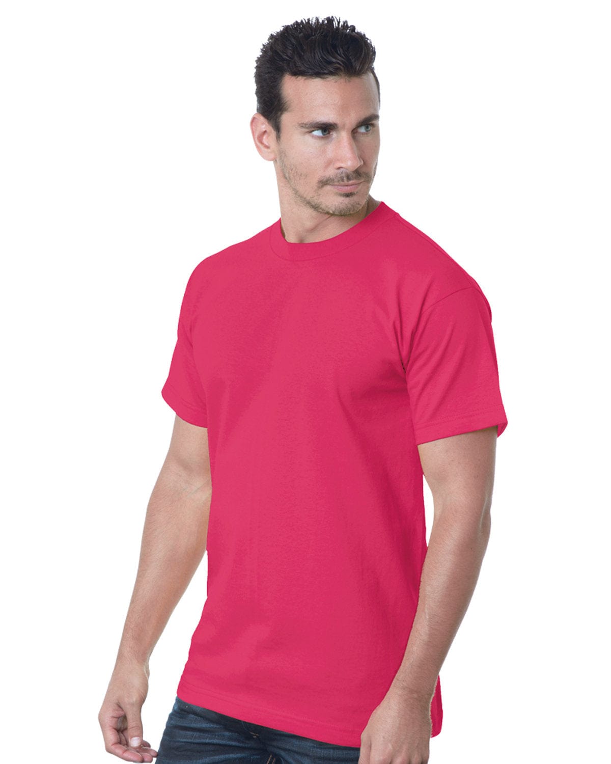 Bayside T-Shirts S / Bright Pink Bayside BA5100: Adult 6.1 oz., 100% Cotton T-Shirt