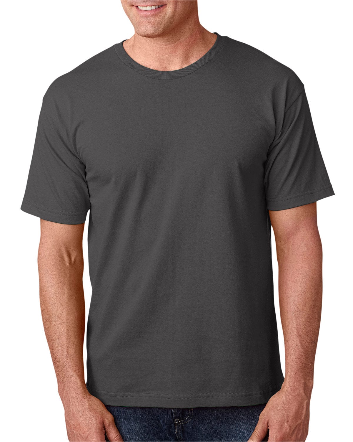 Bayside T-Shirts S / Charcoal Bayside BA5040: Adult 5.4 oz., 100% Cotton T-Shirt