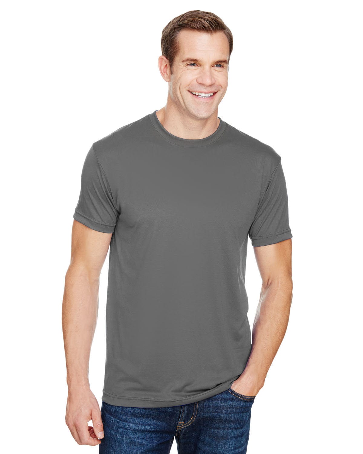Bayside T-Shirts S / Charcoal Bayside BA5300: Unisex 4.5 oz., Polyester Performance T-Shirt