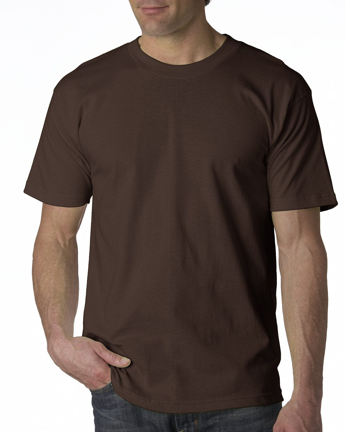 Bayside T-Shirts S / Chocolate Bayside BA5100: Adult 6.1 oz., 100% Cotton T-Shirt