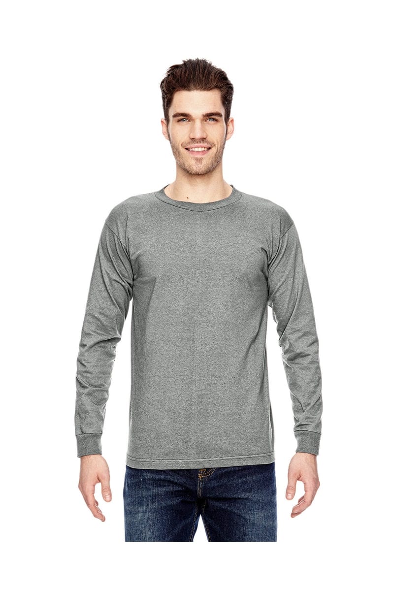 Bayside T-Shirts S / Dark Ash Bayside BA6100: Adult 6.1 oz., 100% Cotton Long Sleeve T-Shirt