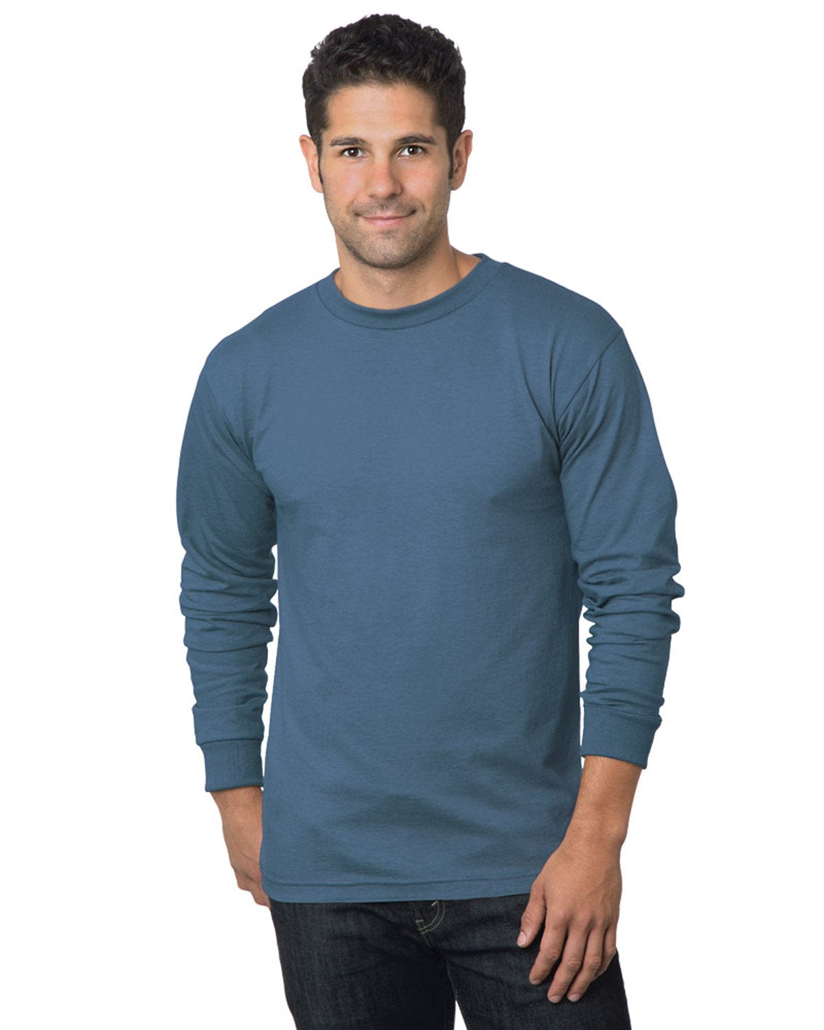Bayside T-Shirts S / Denim Bayside BA6100: Adult 6.1 oz., 100% Cotton Long Sleeve T-Shirt