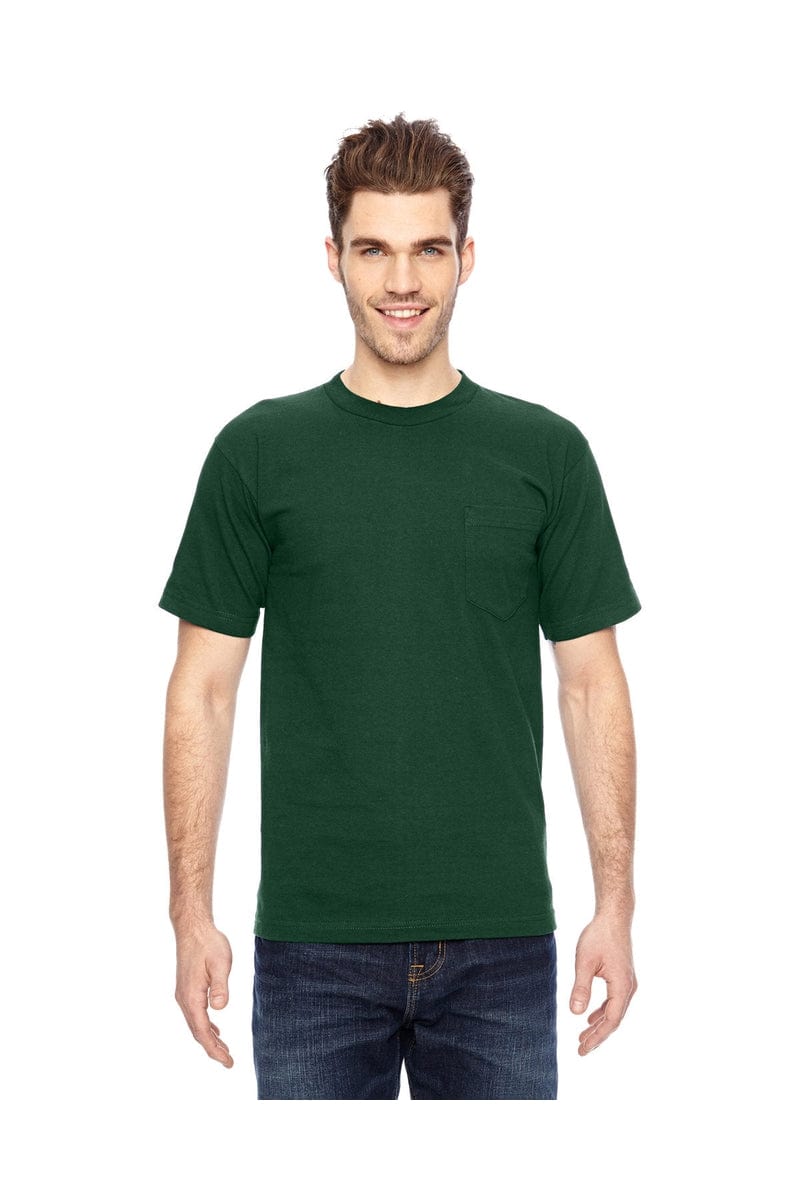 Bayside T-Shirts S / Forest Green Bayside BA7100: Adult 6.1 oz., 100% Cotton Pocket T-Shirt