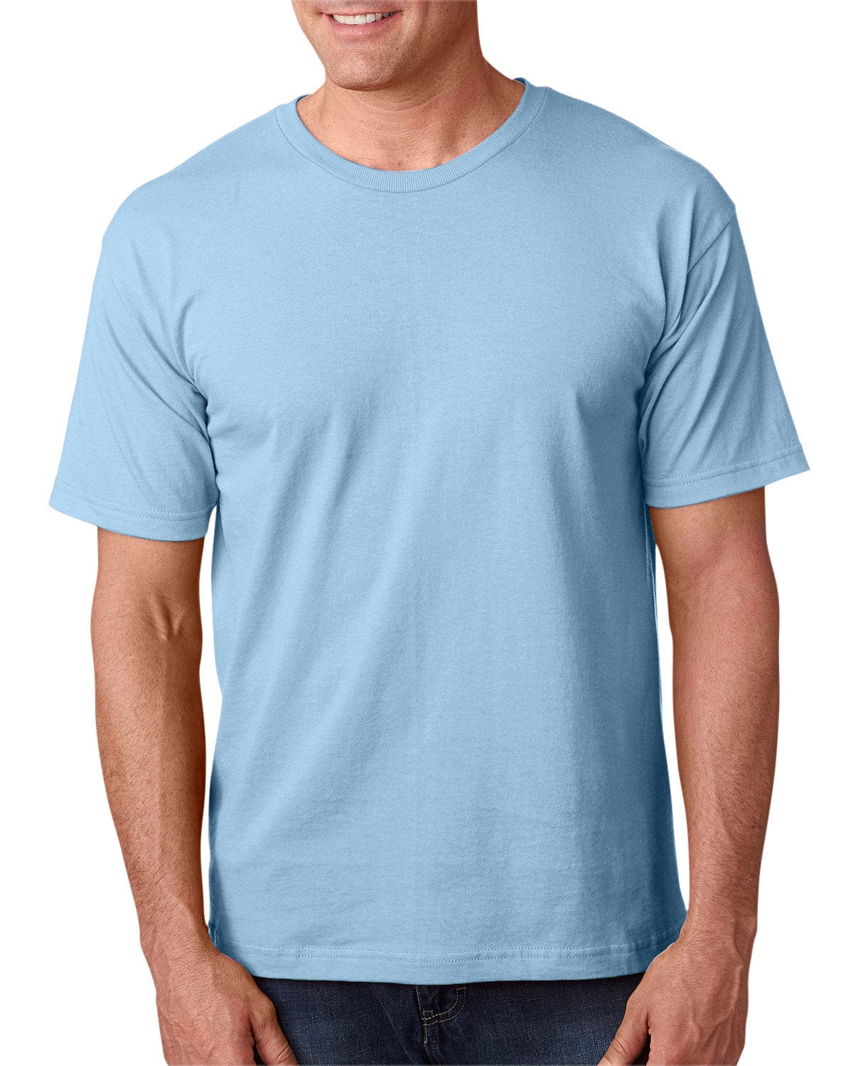 Bayside T-Shirts S / Light Blue Bayside BA5040: Adult 5.4 oz., 100% Cotton T-Shirt